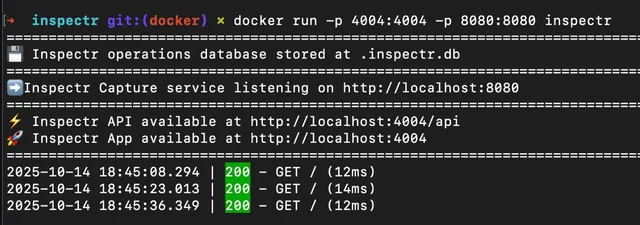 Run Insecptr via Docker