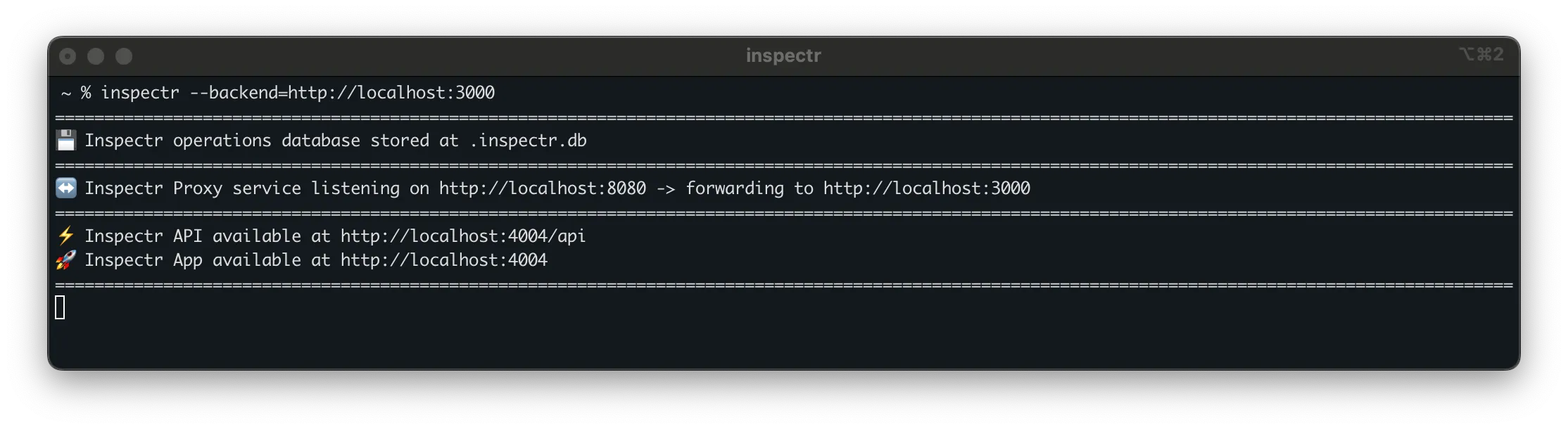 Inspectr exposing MCP server