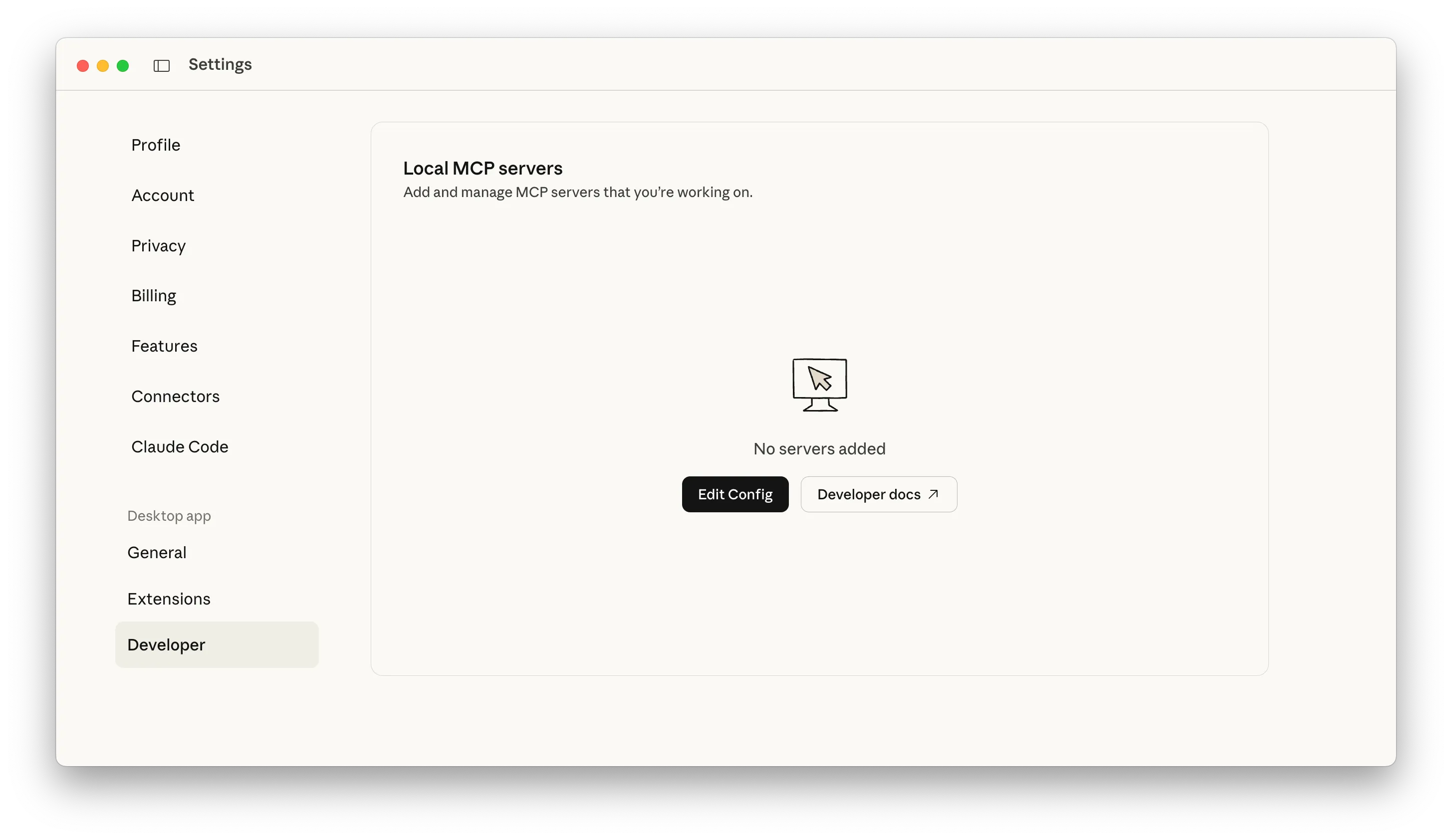 Claude Desktop config