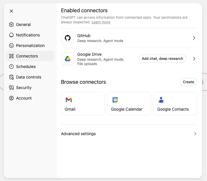 Create new connector