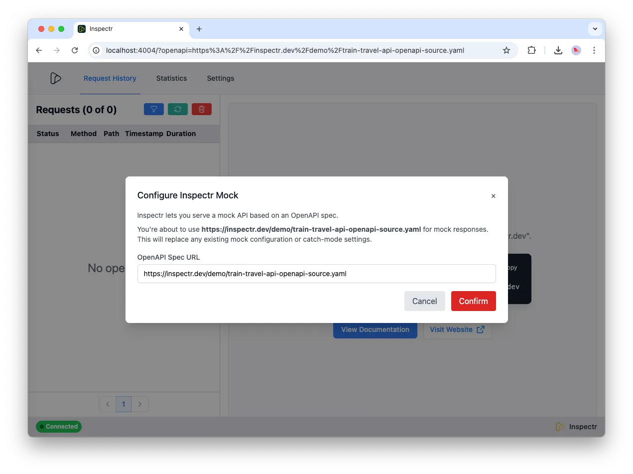 Inspectr Launch OpenAPI mock