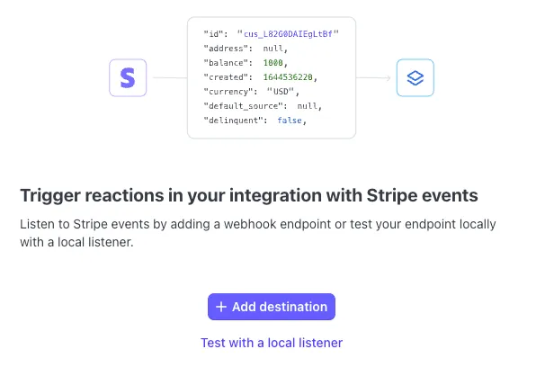 Stripe Webhook Add